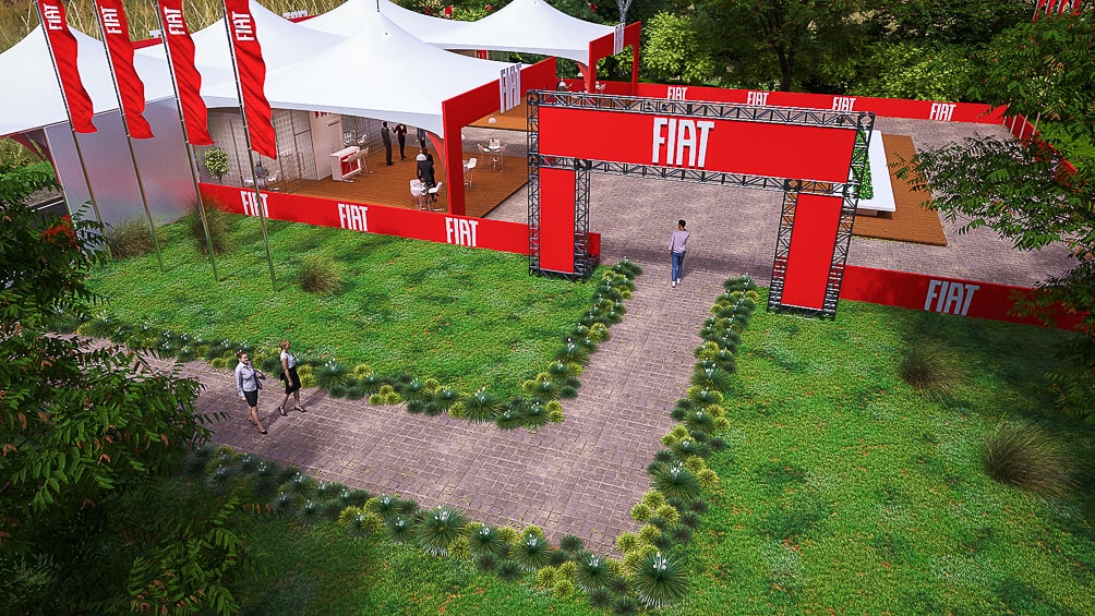 Projeto de stand externo FIAT