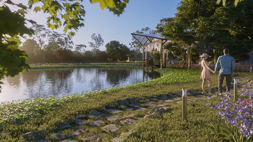 Projeto paisagístico e cenográfico para o Lago do sítio