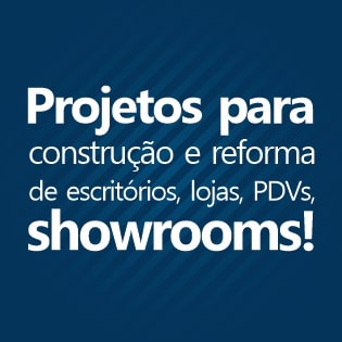 Projeto arquitetônico para Showrooms e PDVs